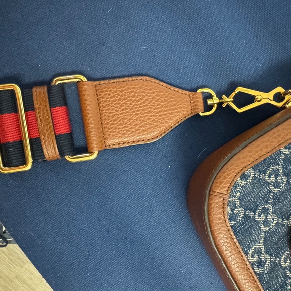 Gucci Denim/leather Horse Bit shoulder bag - Picture 9 of 10